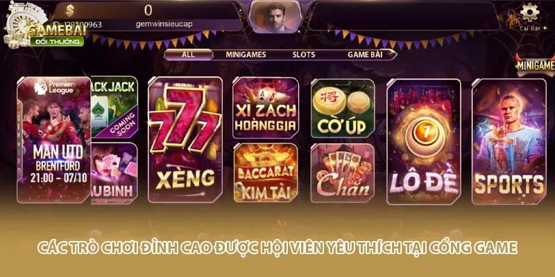 C&aacute;c tr&ograve; chơi đỉnh cao được hội vi&ecirc;n y&ecirc;u th&iacute;ch tại cổng game