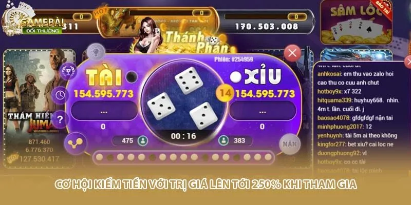 Cơ hội kiếm tiền với trị gi&aacute; l&ecirc;n tới 250% khi tham gia