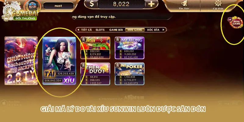 Giải m&atilde; l&yacute; do t&agrave;i xỉu Sunwin lu&ocirc;n được săn đ&oacute;n