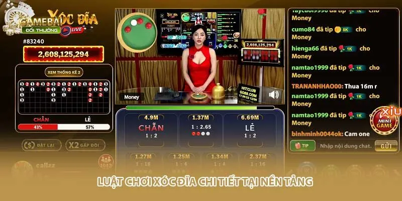 Luật chơi x&oacute;c đĩa chi tiết tại nền tảng