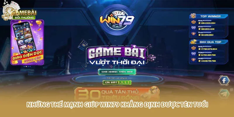 Những thế mạnh gi&uacute;p WIN79 khẳng định được t&ecirc;n tuổi
